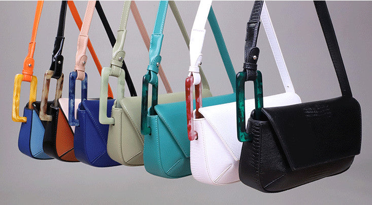 Ladies Chic Bag Special Resin Decoration Design Fashion PU Leather Square Shoulder Bag for Women Handbag