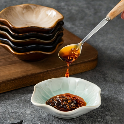 4/6-piece set of kiln-fired Japanese ceramic sauce dishes and condiment dishes