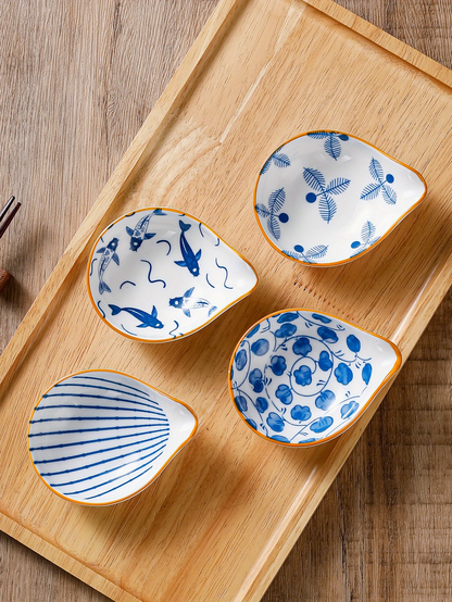 Japanese-style porcelain condiment dish, household soy sauce dish, vinegar dish