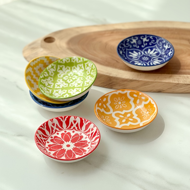 6/10-piece ceramic condiment dish set, sauce dish