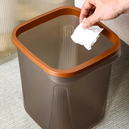 Two heavy-duty plastic trash cans - odor-proof and leak-proof cylindrical trash cans