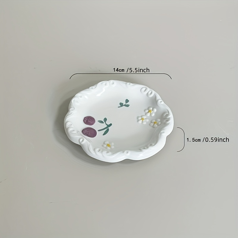 Two-piece ceramic embossed plate set