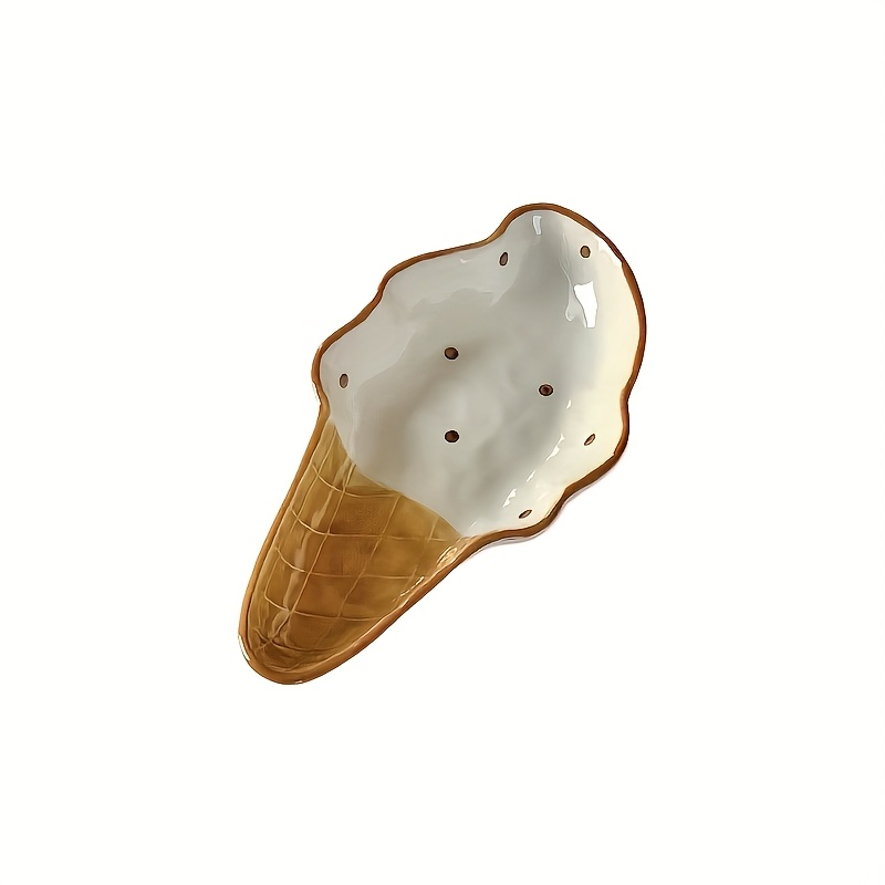 2-piece ice cream-shaped dish set, cute condiment dish