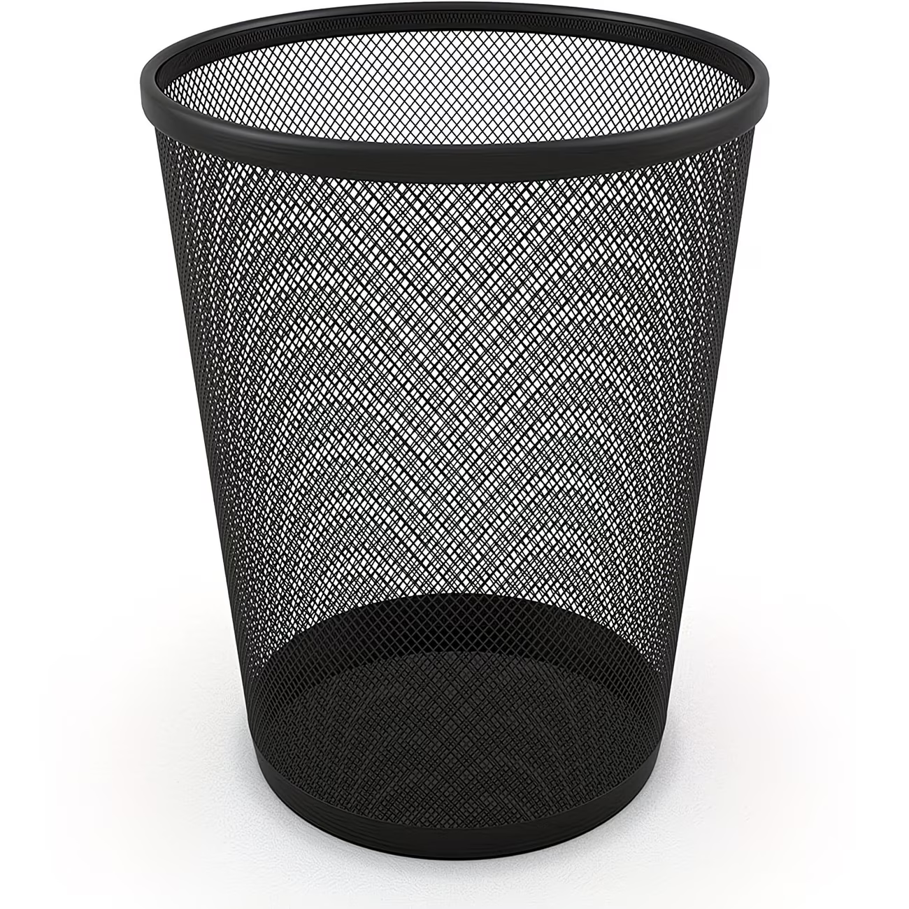 Two 4-gallon wire mesh trash cans - open and ventilated design