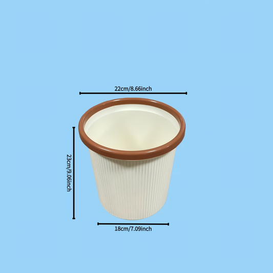 Household lidless ring-shaped trash can, Nordic minimalist solid color trash can