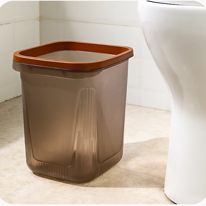 Two heavy-duty plastic trash cans - odor-proof and leak-proof cylindrical trash cans