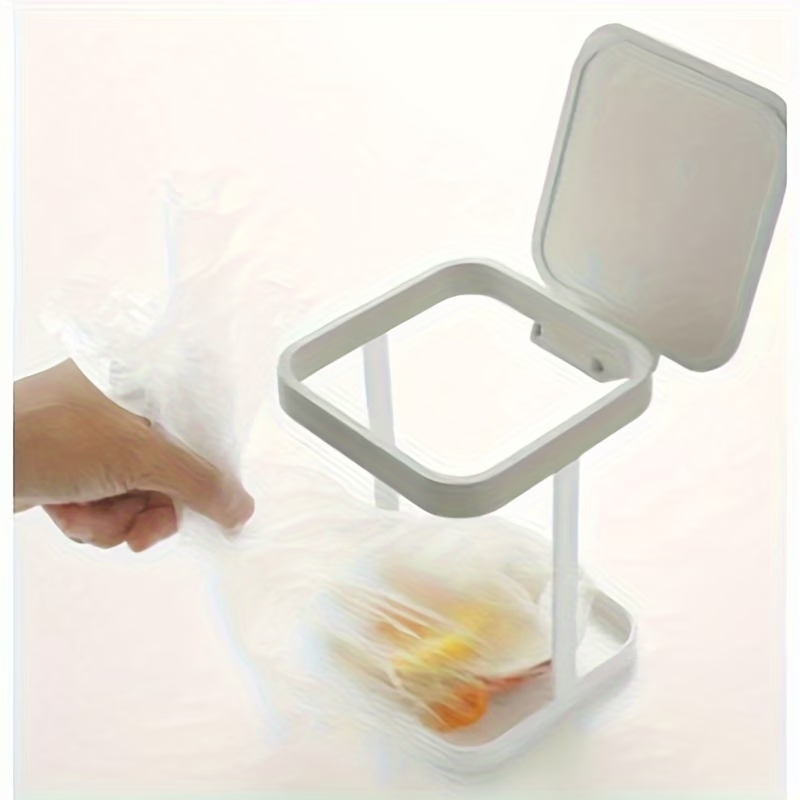 Mini Trash Can - Transparent Plastic Mini Square Flip-Top Trash Can