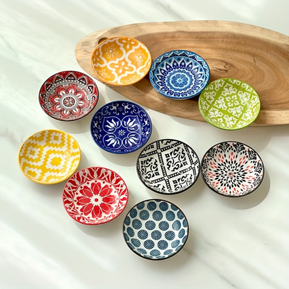 6/10-piece ceramic condiment dish set, sauce dish