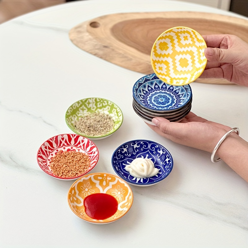 6/10-piece ceramic condiment dish set, sauce dish