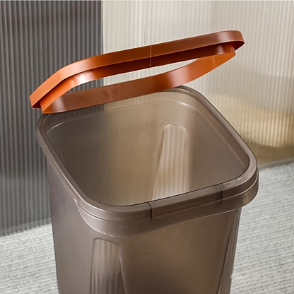 Two heavy-duty plastic trash cans - odor-proof and leak-proof cylindrical trash cans