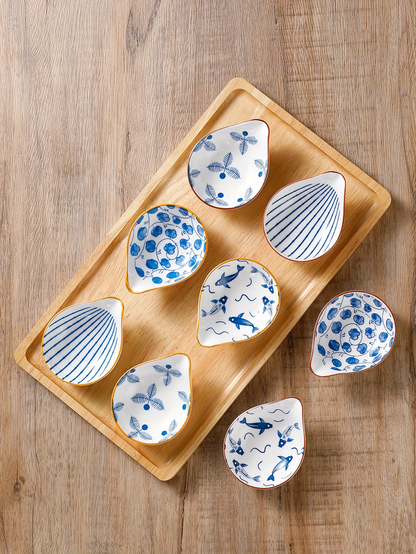Japanese-style porcelain condiment dish, household soy sauce dish, vinegar dish