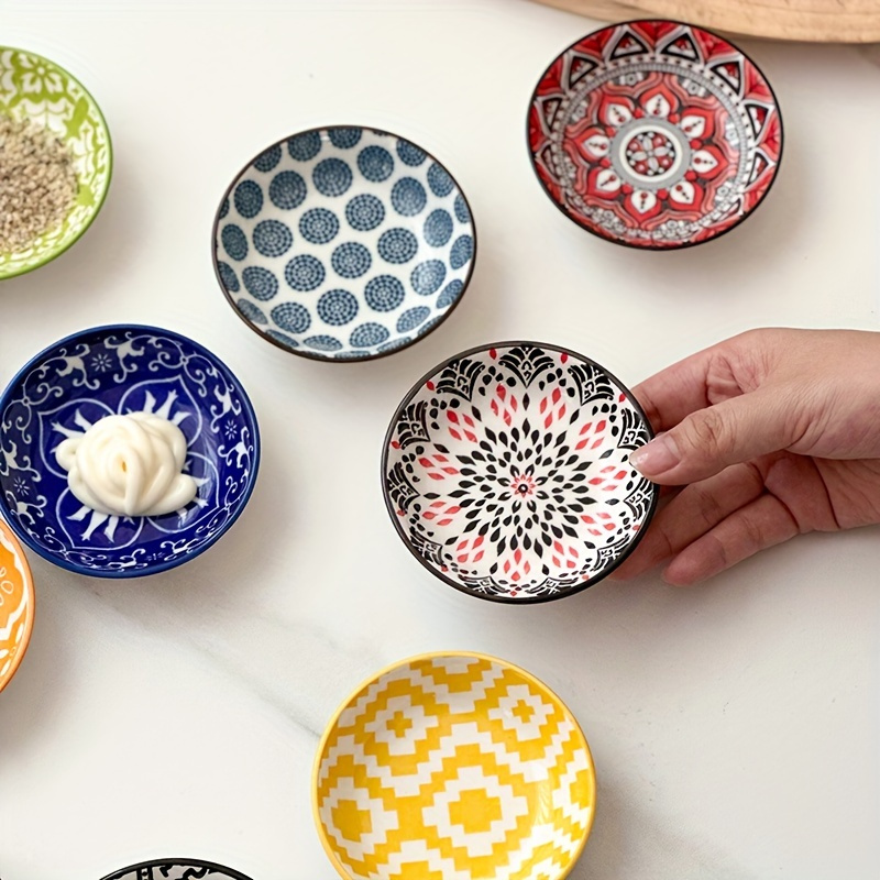 6/10-piece ceramic condiment dish set, sauce dish