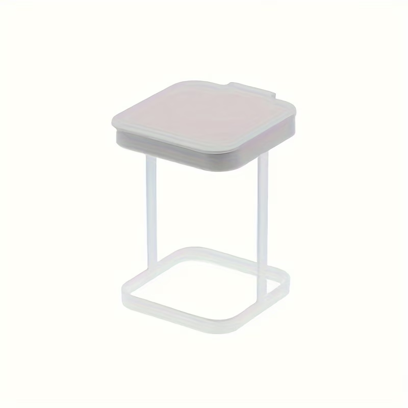 Mini Trash Can - Transparent Plastic Mini Square Flip-Top Trash Can