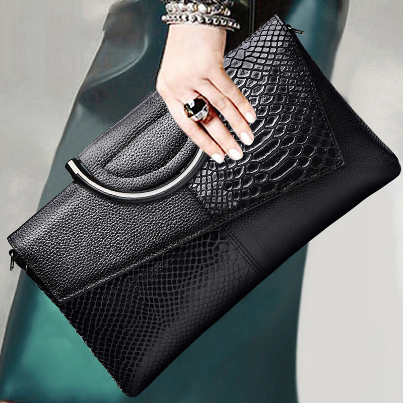 High Quality Genuine Leather Women Hand Bags Designer Trendy Shoulder Bag Luxury Clutch Bag