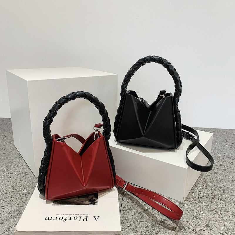 New Color Folds Designer Petal Bucket Handbags Women Clutch Purse Lady Famous Brand Weaving Handle Tote Bags Femme