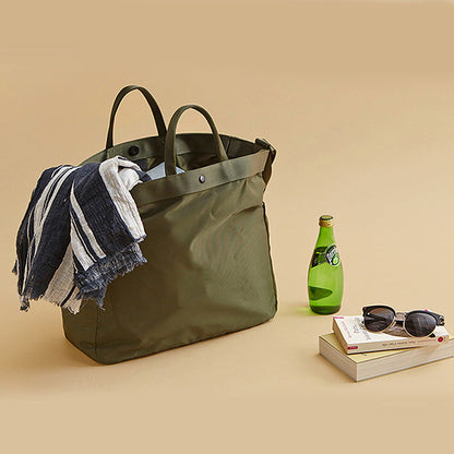 New Korean style fashion large capacity reusable Nylon bag travel fitness college student shoulder tote bag