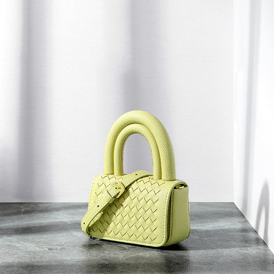 Niche Design Handwoven Bag Simple Small Bag Exquisite Handbag Lipstick Bag
