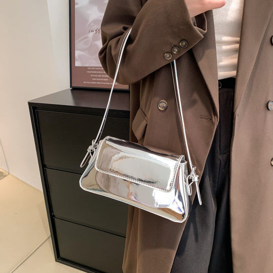 2026 Designer Bag Women Shoulder Bag Bright PU Leather Fashion Underarm Women’s Hand Bag