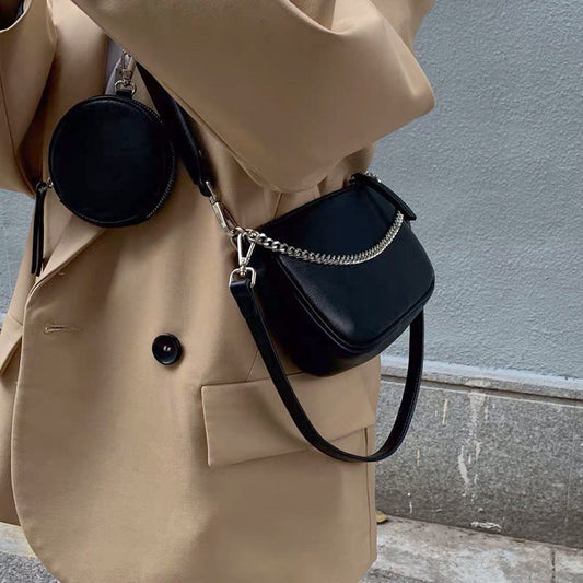 Three-in-one cross-shoulder bag fashionable cool chain cross-body bag girl’s handbag