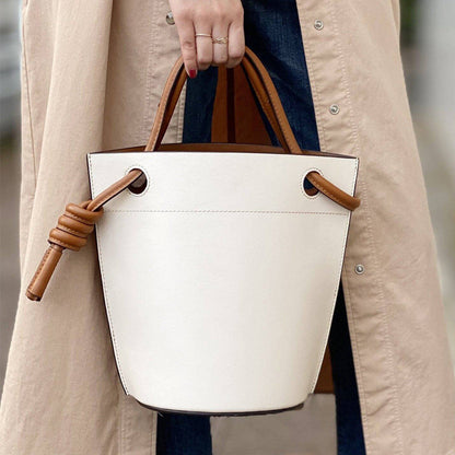 Newest Knot Design PU Large capacity Bucket bag handbags for women