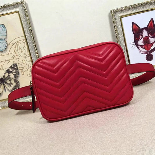Cow Leather Luxury Designer Ladies Bags Women Handbags Famous Brands Belt Bags
