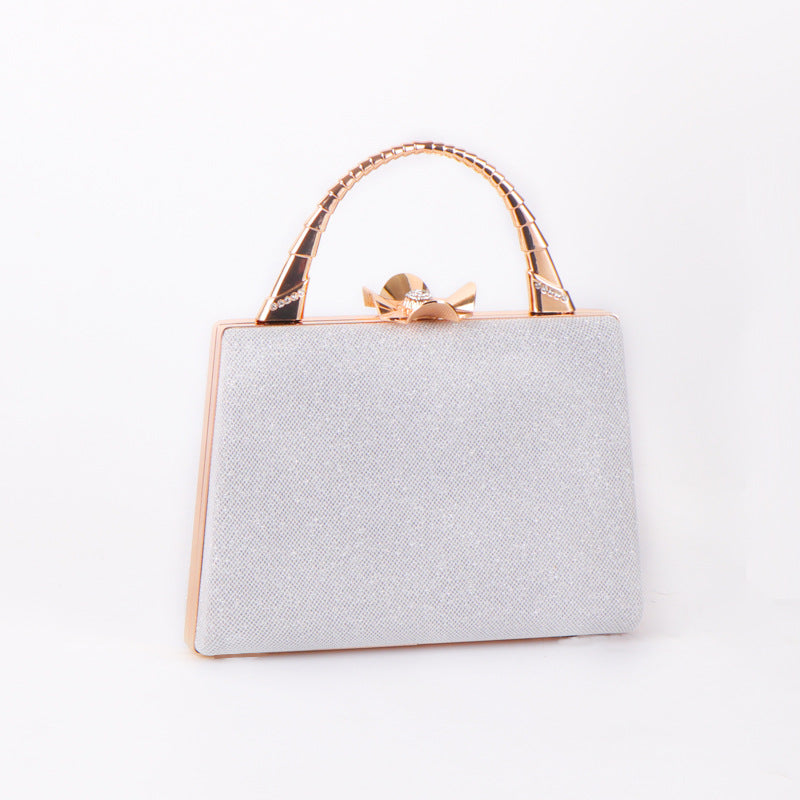 Vintage Shining Pu Clutch Bag Chain Evening Purses for Wedding Party