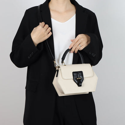 Niche women’s new simple fashion all-match candy color small square bag portable shoulder lock crossbody bag