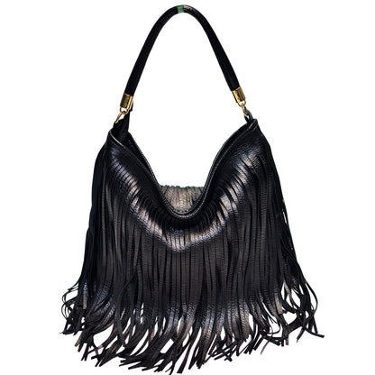 soft leather tassel bag handbag fashion woman bag shoulder cross-body handbag