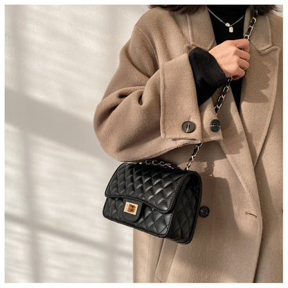 Girl 2026 new fashion mini bag ins shoulder bag rhombus chain bag