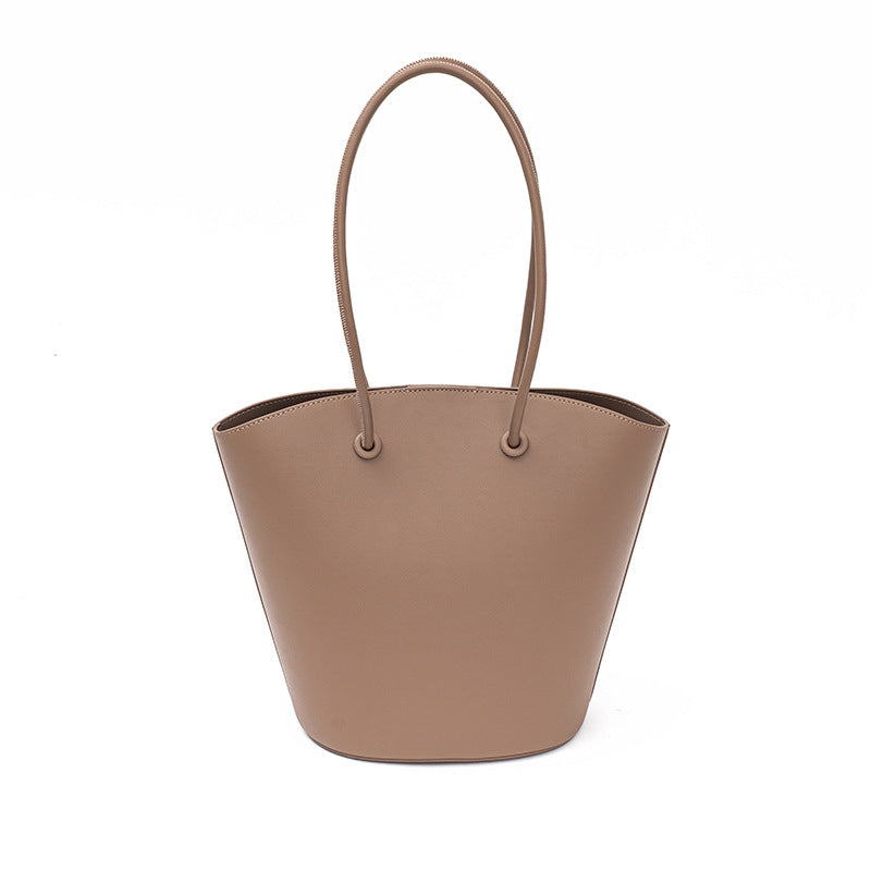 New Bag High capacity genuine leather  tote bag fashion casual shoulder 2 pieces
