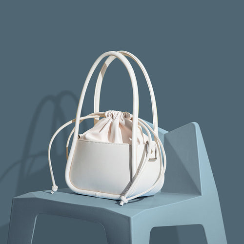 Brand Drawstring Bucket Bag for Women High Quality PU Leather Bag Luxury Handbag Purse Designer