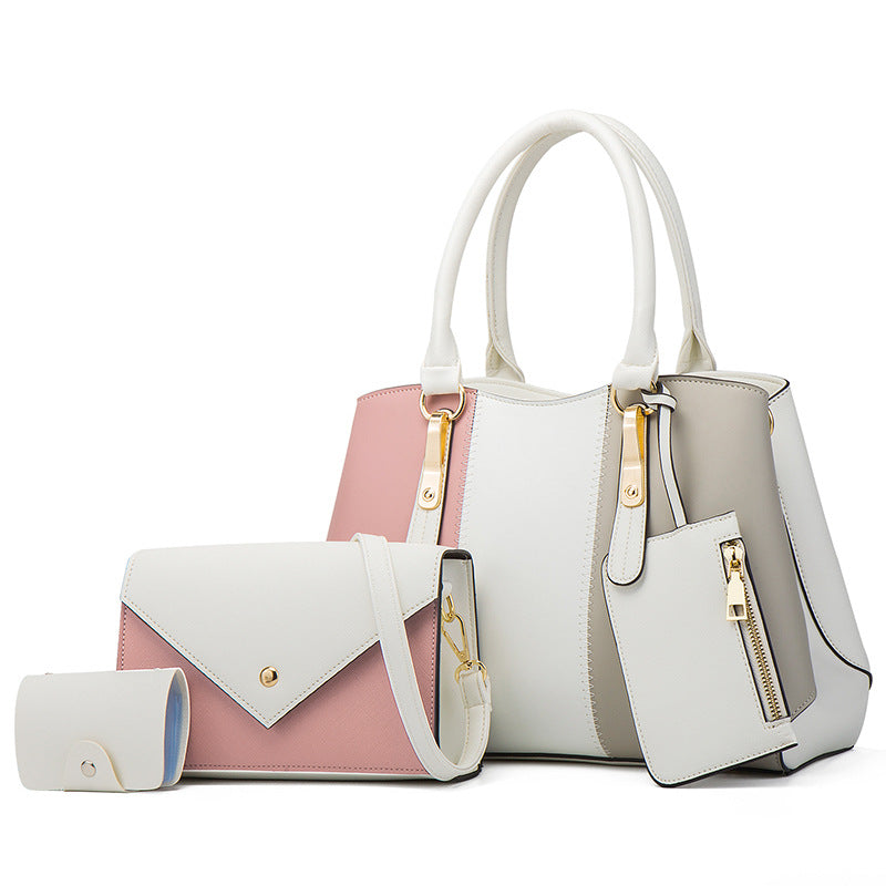 Stitching Handbags For Ladies Shoulder Bags Large Capacity Women Hand Bags 4 in 1