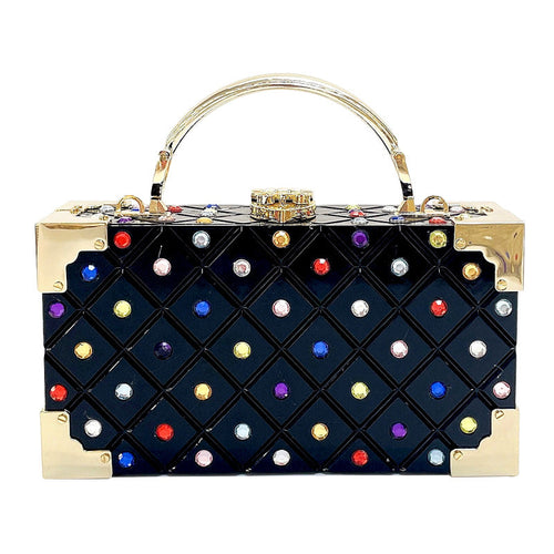 Crystal Clutch Beaded Rhinestone Purse Wedding Party Handbag Ladies Purses Women Bags and Clutches