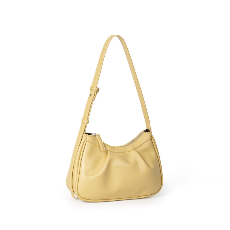 2026 new high quality PU leather women handbag niche Korean fashion portable one-shoulder armpit cloud bag for lady
