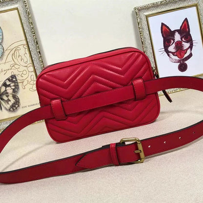 Cow Leather Luxury Designer Ladies Bags Women Handbags Famous Brands Belt Bags