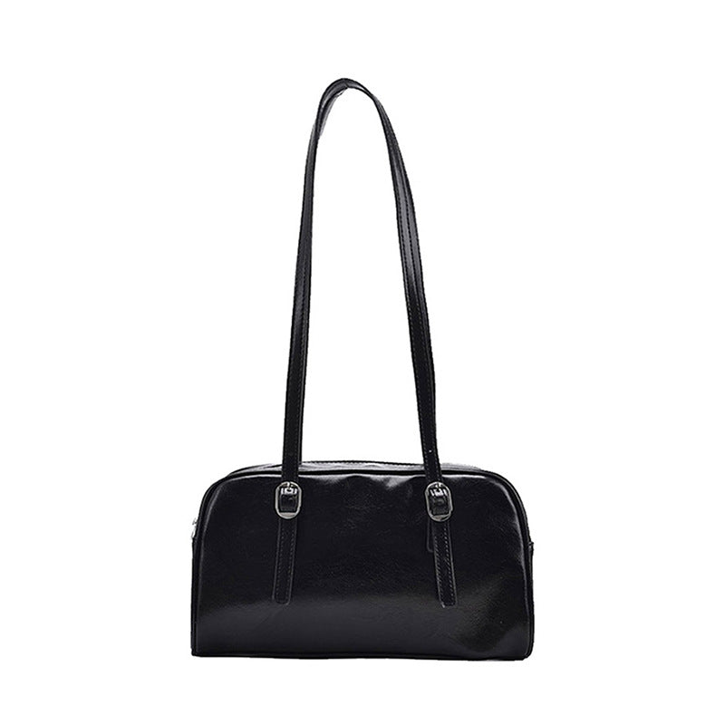 2026 Boston Bag Women Shoulder Bag Oil Wax Leather Fashion Underarm Women’s Hand Bag