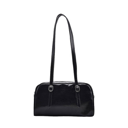 2026 Boston Bag Women Shoulder Bag Oil Wax Leather Fashion Underarm Women’s Hand Bag