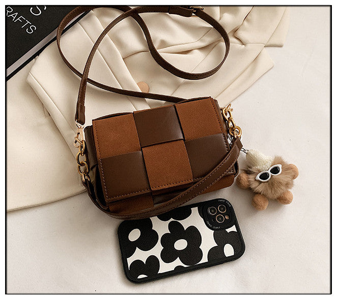 Women Designer  Hand Bag Trendy Woven Small Square Bag Crossbody Purse Hand Bag for Woman