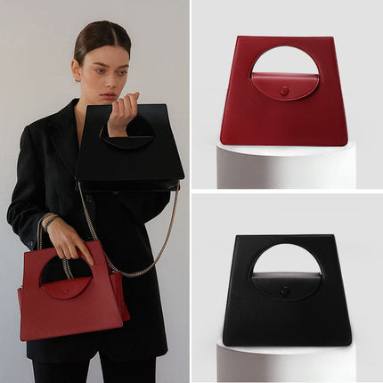 Trapezoid Shape Handbag New Nice Three Colors Chain Tote Ladies Evening Clutch Shoulder Bag