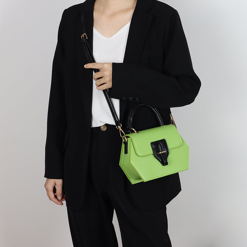 Niche women’s new simple fashion all-match candy color small square bag portable shoulder lock crossbody bag