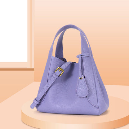 Hottest Purple Color High Quality Cowhide Leather Sling Handbag sac a bandouliere