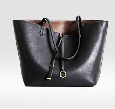 Genuine Leather Tote Bags Oversize Big Large Plain Tote Bag For Ladies Cow Leather Handbag