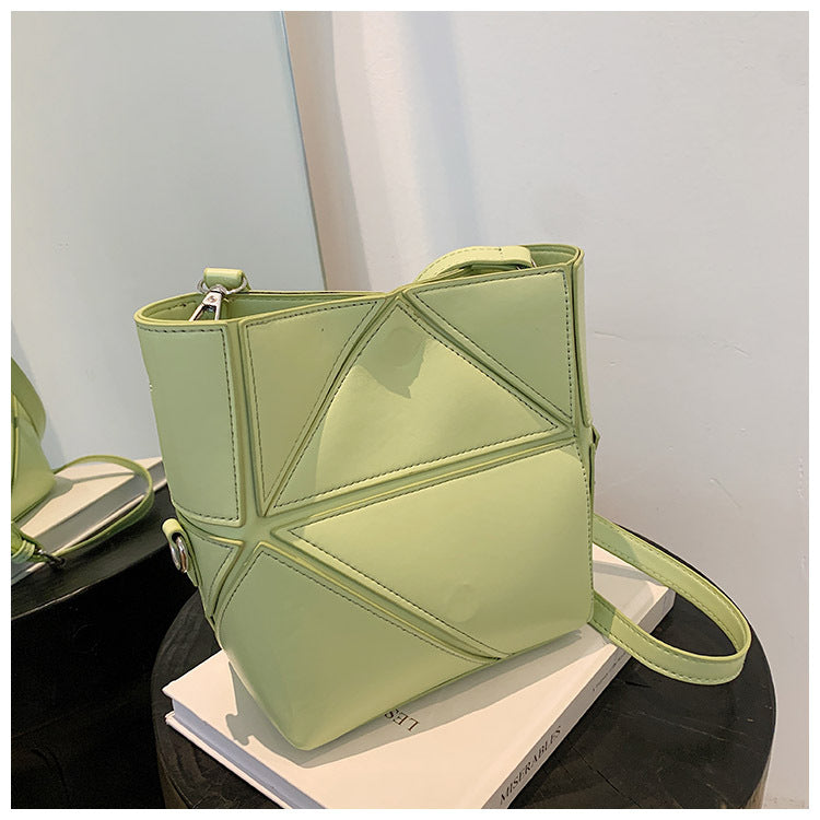 Solid Color Girl PU 2 Pieces Handbag Set Crossbody Small Tote Bags Women’s Shoulder Bag Purses