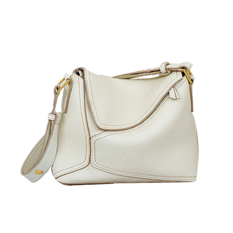 Women’s bag full grain cowhide leather shoulder tote bag armpit bag fashion simple style for ladies
