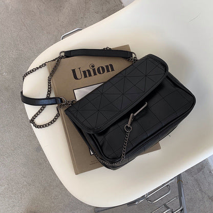 hobo bag new fashion black cross-body shoulder bags retro shoulder bag rhombus chain handbag