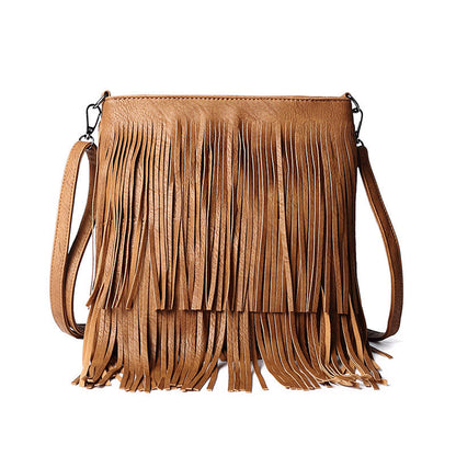 women’s hobo bag lady fashion tassel bag shoulder straddle bag