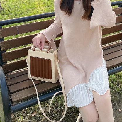 PU leather bucket bag for women sac bolso bandolera
