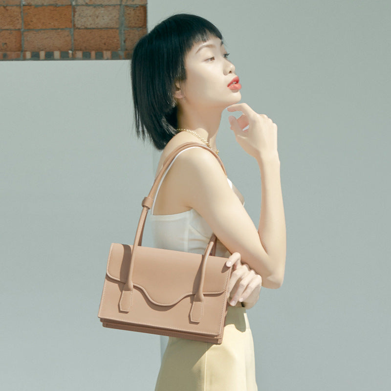 Fashionable new style women’s shoulder bag with leather bag genuine leather messenger bag