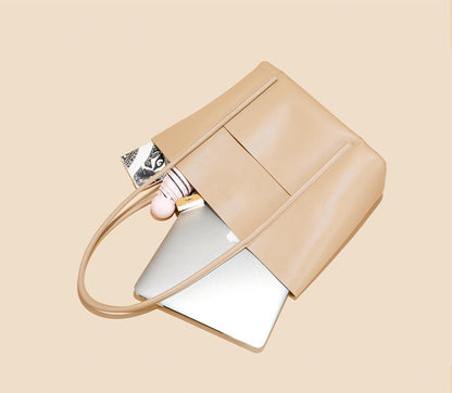 Cow Leather tote bag high-capacity design Handbag trend all-in-one genuine leather shoulder bag handmade bag is