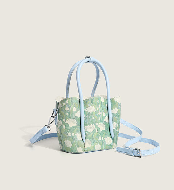 New Trendy Floral Printing Bag All-match Women Hand Bag Sets High Quality Soft PU Leather Ladies Crossbody Bag